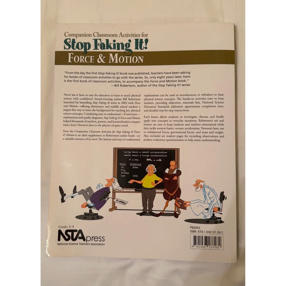 NSTA‎ Press Stop Faking It Force and Motion Classroom Activities Physics Book